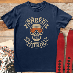 Shred Patrol T Shirt Gift For Skier