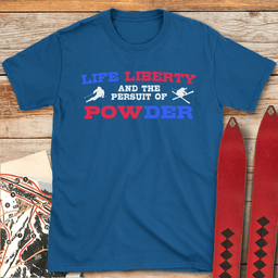 Life Liberty Powder T Shirt Gift For Skier