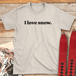 Love Snow T Shirt Gift For Skier