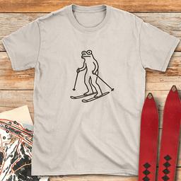 Nervous Frog Ski T Shirt Gift For Skier