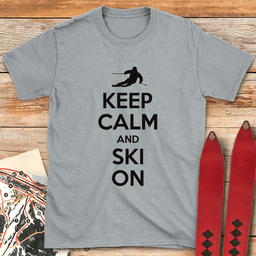 Keep Calm And Ski T Shirt Gift For Skier