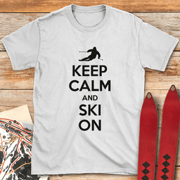 Keep Calm And Ski T Shirt Gift For Skier