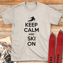 Keep Calm And Ski T Shirt Gift For Skier