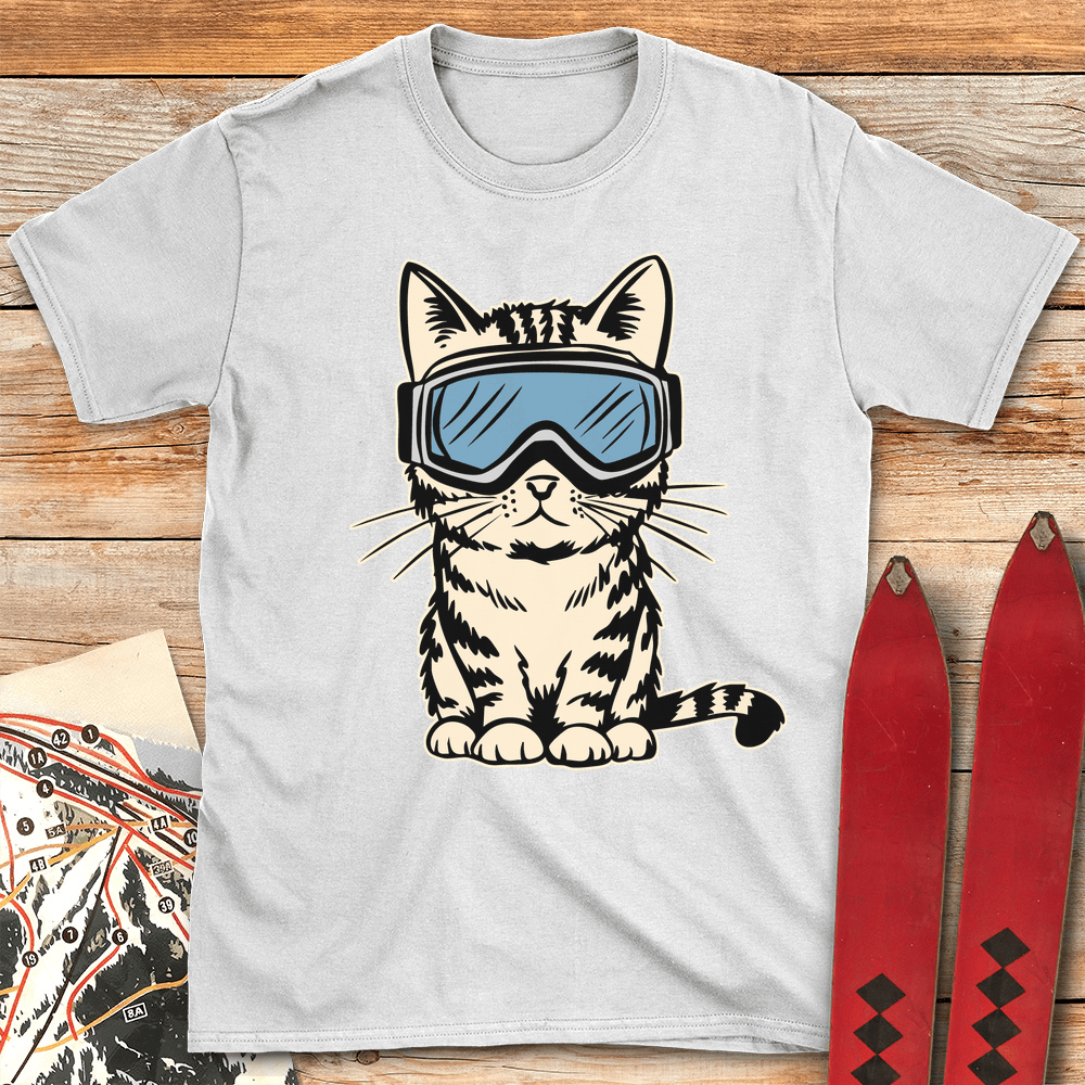 Goggle Kitty T Shirt Gift For Skier