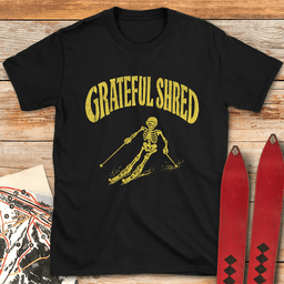Grateful Shred Skier T Shirt Gift For Skier