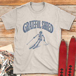 Grateful Shred Skier T Shirt Gift For Skier