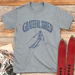 Grateful Shred Skier T Shirt Gift For Skier