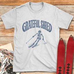 Grateful Shred Skier T Shirt Gift For Skier