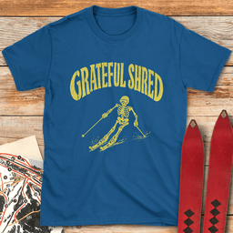 Grateful Shred Skier T Shirt Gift For Skier
