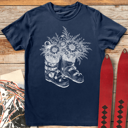 Garden Ski Boots T Shirt Gift For Skier