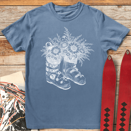 Garden Ski Boots T Shirt Gift For Skier