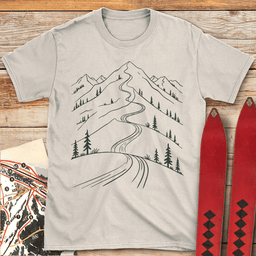 Peak Path T Shirt Gift For Skier