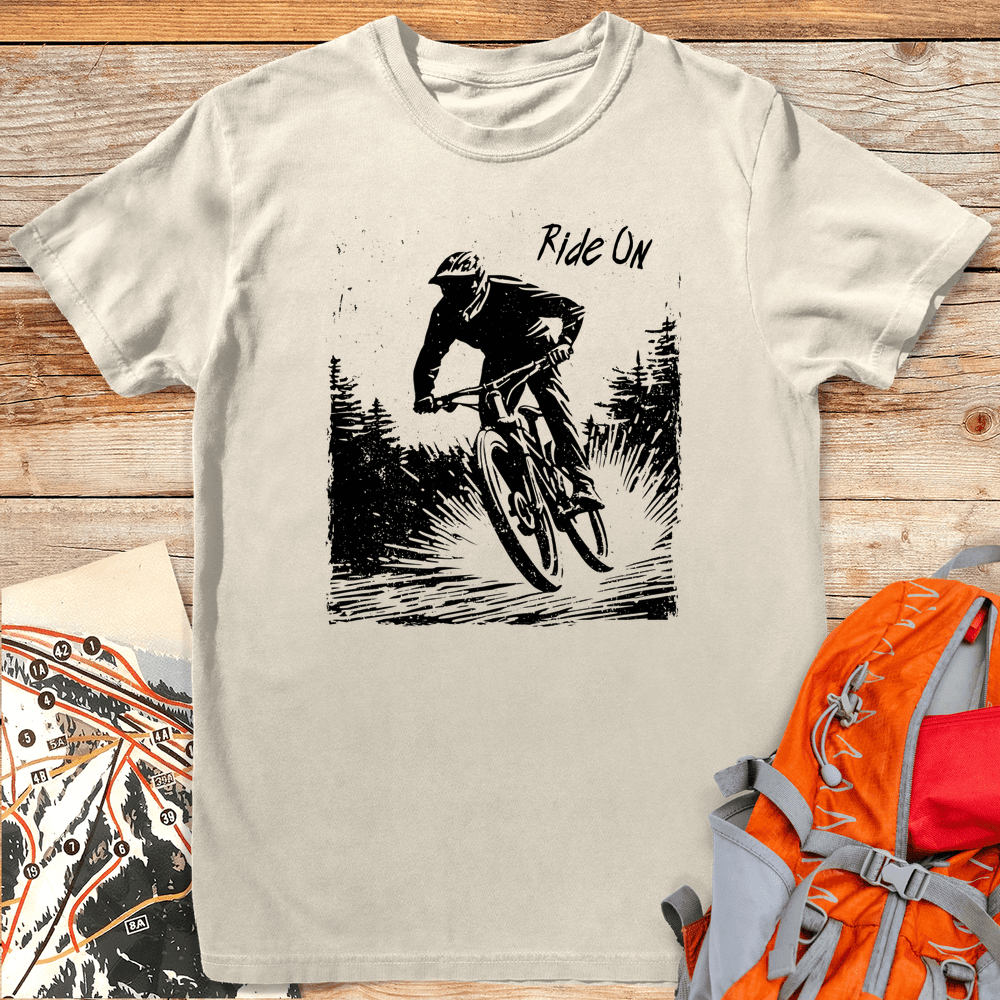 Ride On T Shirt Gift For Skier