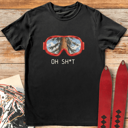 Oh Shit T Shirt Gift For Skier
