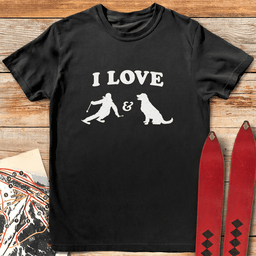 I Love Ski Dogs T Shirt Gift For Skier