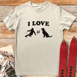 I Love Ski Dogs T Shirt Gift For Skier