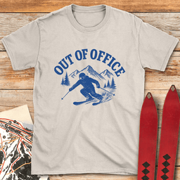 Out Of Office Mountains T Shirt Gift For Skier
