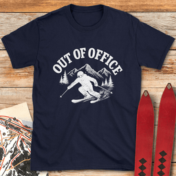 Out Of Office Mountains T Shirt Gift For Skier