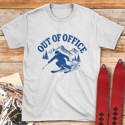 Out Of Office Mountains T Shirt Gift For Skier