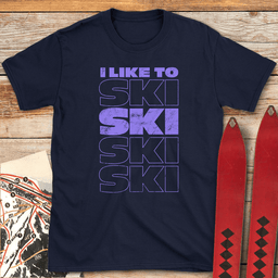 I Like To Ski T Shirt Gift For Skier