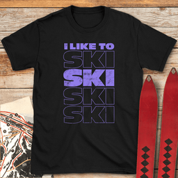 I Like To Ski T Shirt Gift For Skier