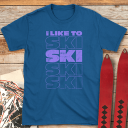 I Like To Ski T Shirt Gift For Skier