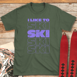 I Like To Ski T Shirt Gift For Skier