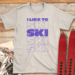 I Like To Ski T Shirt Gift For Skier