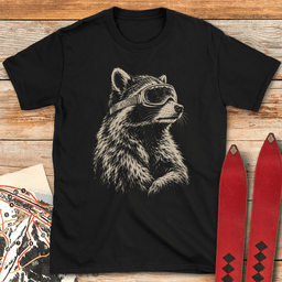 Racoon Ripper T Shirt Gift For Skier