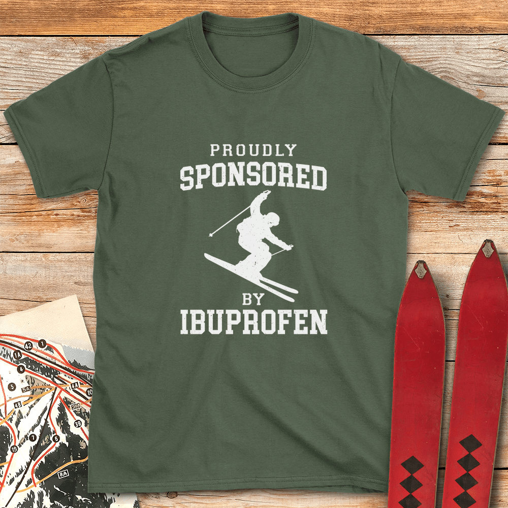 Im Sponsored T Shirt Gift For Skier