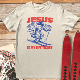Jesus Lift Ticket T Shirt Gift For Skier