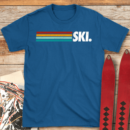 Classic Ski Line T Shirt Gift For Skier