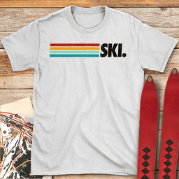 Classic Ski Line T Shirt Gift For Skier