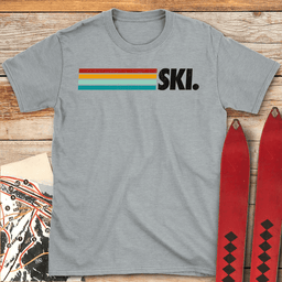 Classic Ski Line T Shirt Gift For Skier