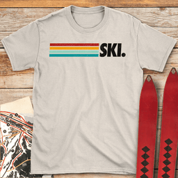 Classic Ski Line T Shirt Gift For Skier