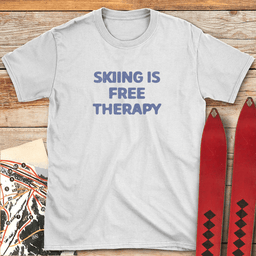 Free Therapy T Shirt Gift For Skier