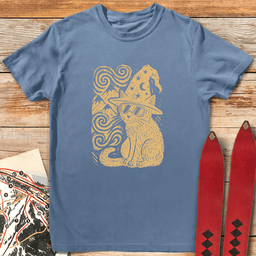 Enchanted Mountain Cat T Shirt Gift For Skier