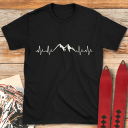Mountain Heartbeat T Shirt Gift For Skier
