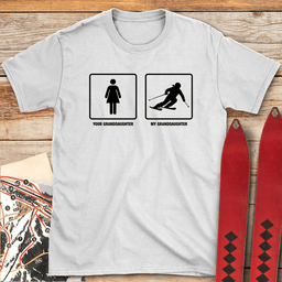 Granddaughter Shreds T Shirt Gift For Skier
