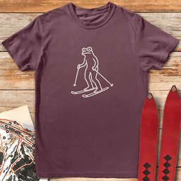 Nervous Frog Ski T Shirt Gift For Skier