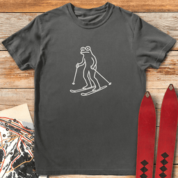 Nervous Frog Ski T Shirt Gift For Skier