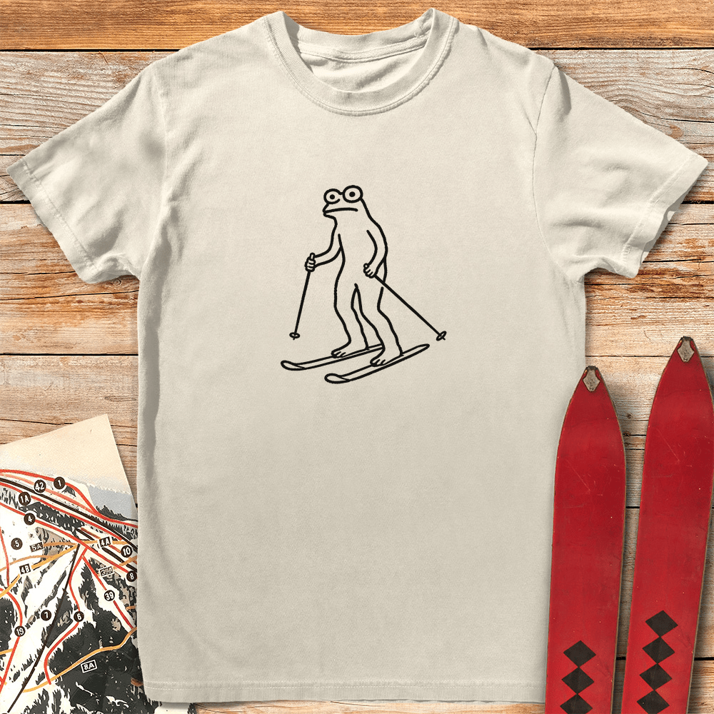 Nervous Frog Ski T Shirt Gift For Skier