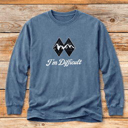 Im Difficult Mountains T Shirt Gift For Skier