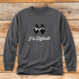 Im Difficult Mountains T Shirt Gift For Skier