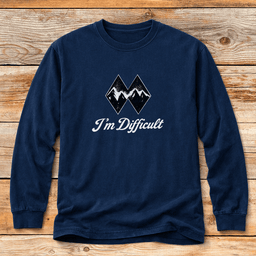 Im Difficult Mountains T Shirt Gift For Skier