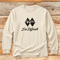 Im Difficult Mountains T Shirt Gift For Skier