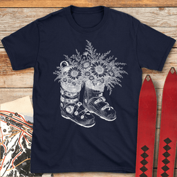 Garden Ski Boots T Shirt Gift For Skier