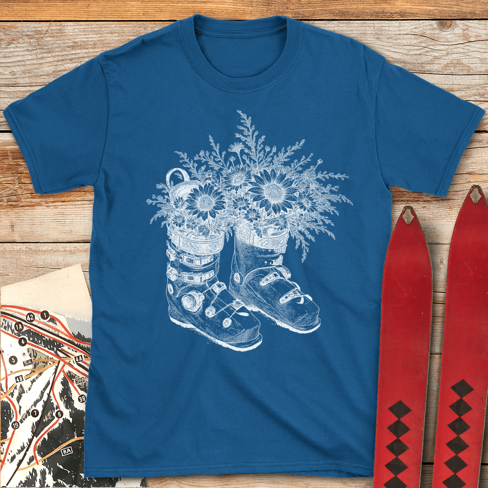 Garden Ski Boots T Shirt Gift For Skier