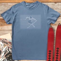 Halftone Tail Grab T Shirt Gift For Skier