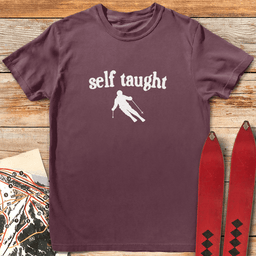 Self Taught Skier T Shirt Gift For Skier